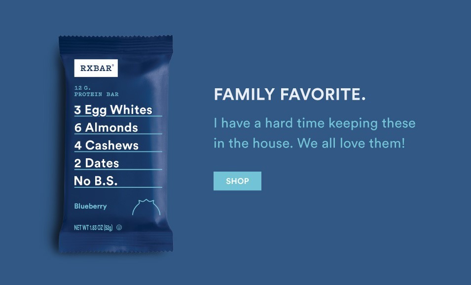 Blueberry RXBARs are a Family Favorite
